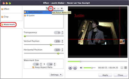 Add picture watermark