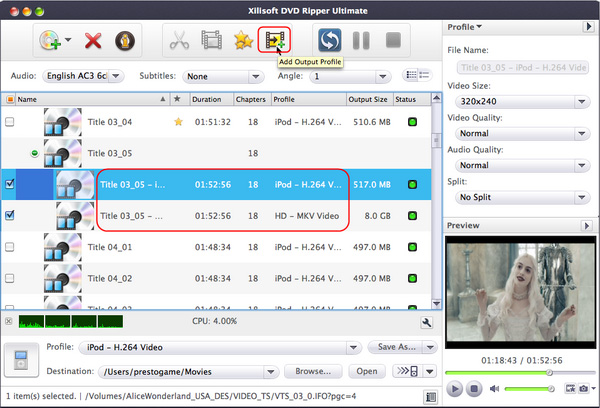 Xilisoft DVD to Video Ultimate For Mac