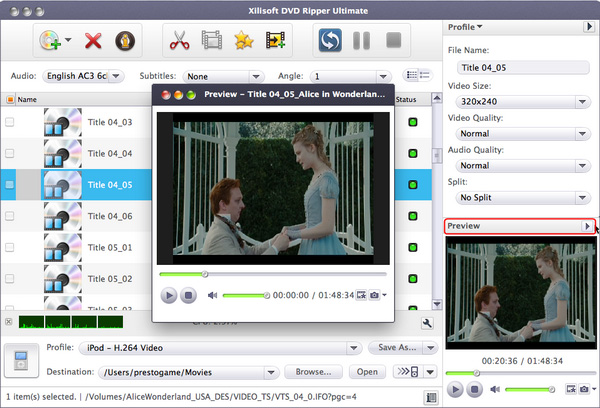 Xilisoft DVD to Video Ultimate For Mac