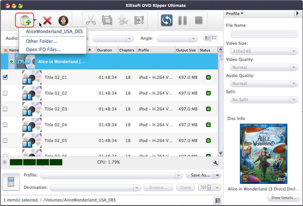 Xilisoft DVD to Video Ultimate For Mac