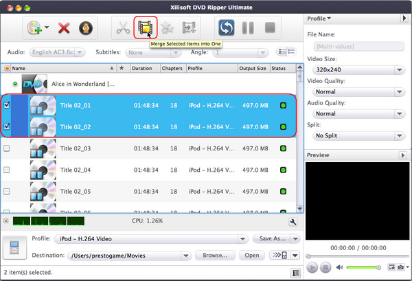 Xilisoft DVD to Video Ultimate For Mac