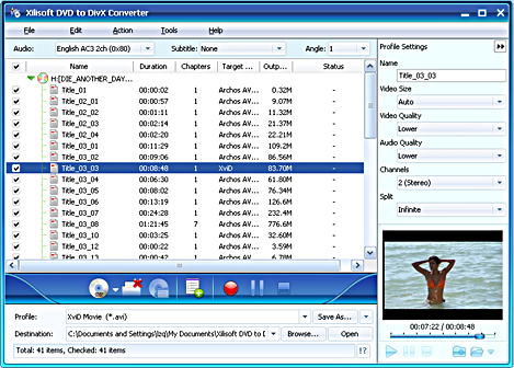 Xilisoft DVD to DivX Converter