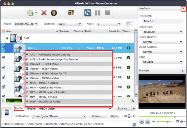 Xilisoft DVD to iPhone Converter for Mac