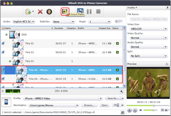 Xilisoft DVD to iPhone Converter for Mac