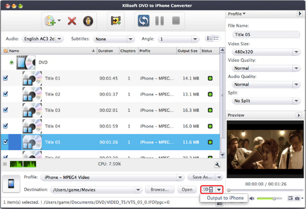 Xilisoft DVD to iPhone Converter for Mac