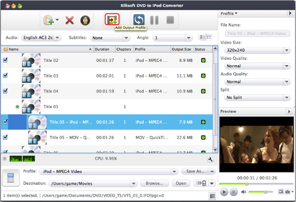 Xilisoft DVD to iPod Converter for Mac