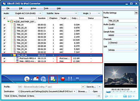 Xilisoft DVD to iPod Converter
