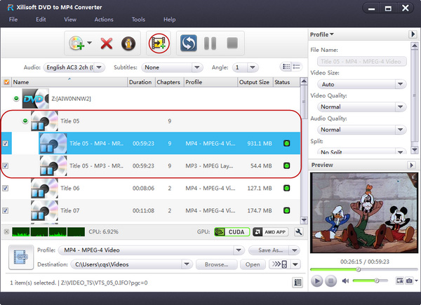 Xilisoft DVD to MP4 Converter