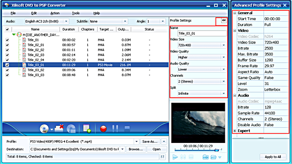 Xilisoft DVD to PSP Converter