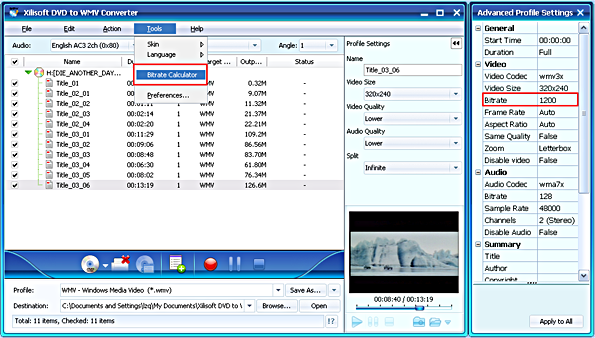 Xilisoft DVD to WMV Converter