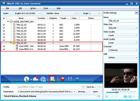 Xilisoft DVD to Zune Converter