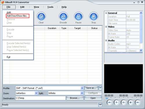 How to convert FLV with Xilisoft FLV Converter