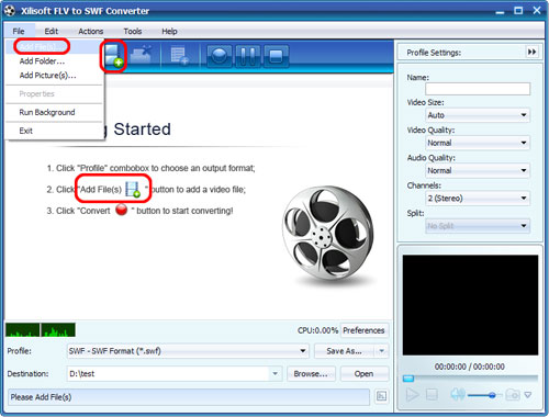 Xilisoft FLV to SWF Converter