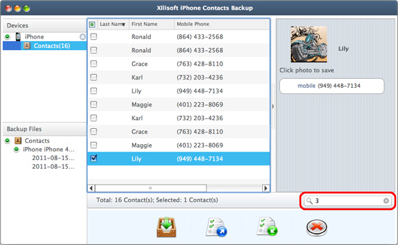 Xilisoft iPhone Contacts Backup for Mac