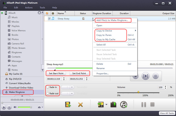 Make iPhone ringtones