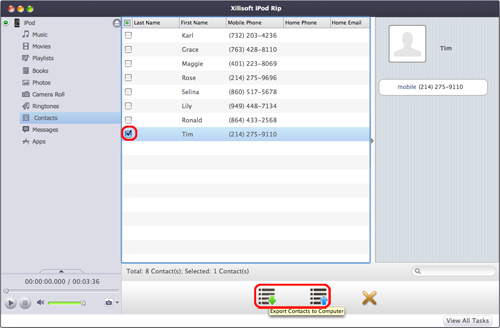Transfer Contacts to Computer/Device