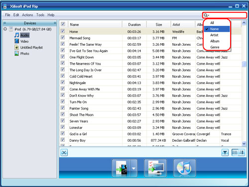 iPod Rip, ipod transfer