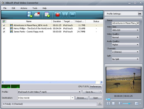 Convert RMVB to iPod, iPod video converter, RMVB to iPod converter