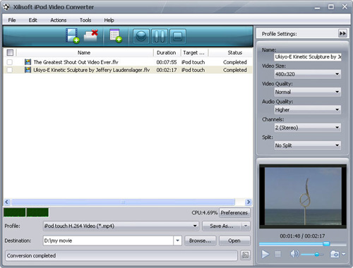 Convert FLV to iPod, iPod video converter