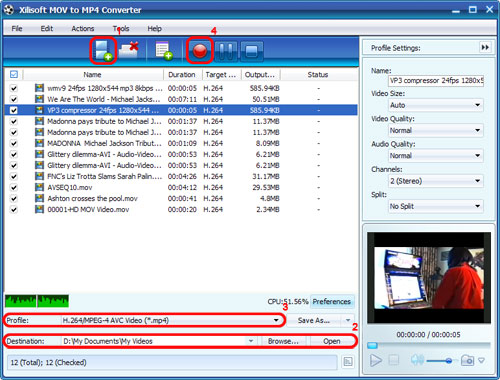 Xilisoft MOV to MP4 Converter
