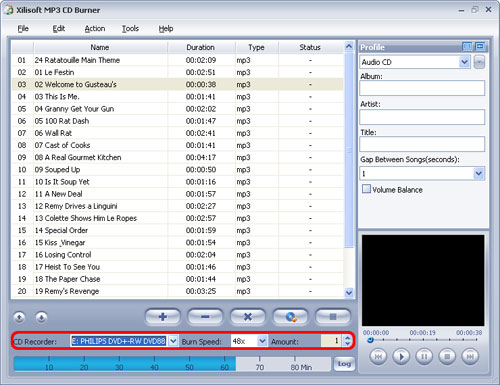 Xilisoft MP3 CD Burner