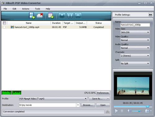 Convert HD to PSP, PSP video converter