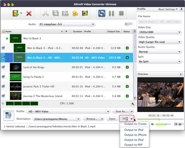 Xilisoft Video Converter Ultimate for Mac