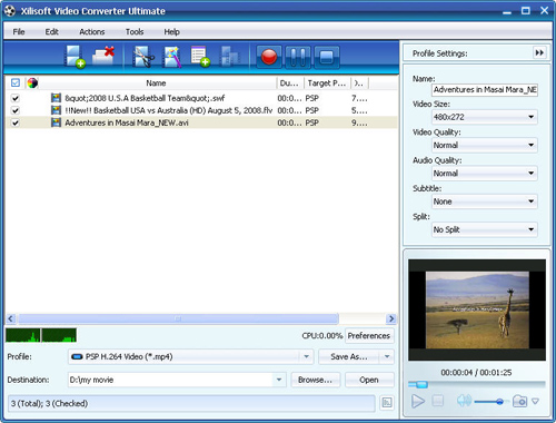 Convert videos to PSP, video converter, video to PSP converter