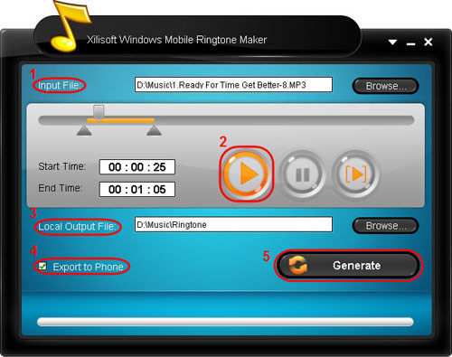 Xilisoft Windows Mobile Ringtone Maker