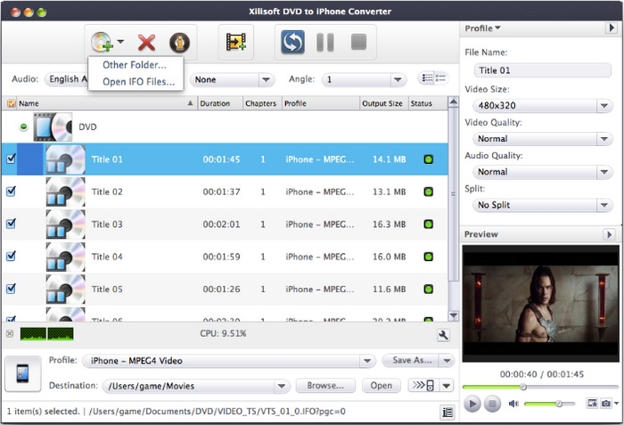 Xilisoft DVD to iPhone Converter for Mac 
