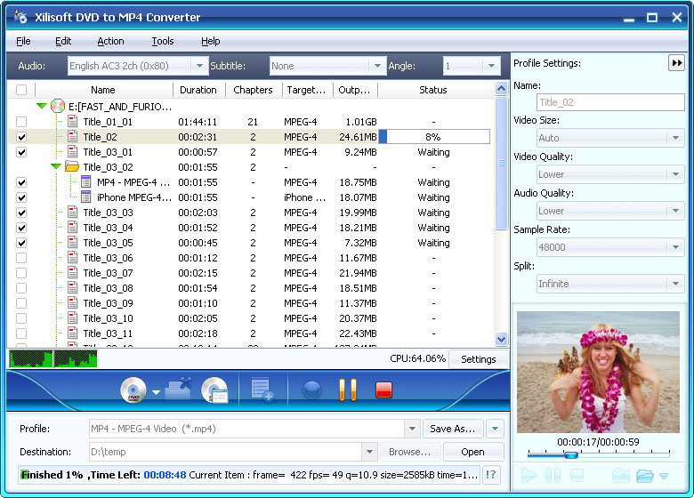 Xilisoft DVD to MP4 Converter