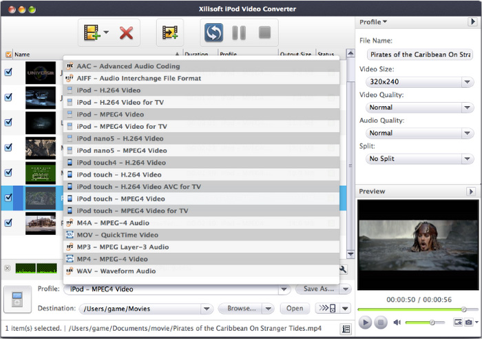 Xilisoft iPod Video Converter for Mac