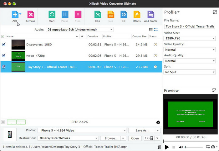 Xilisoft Video Converter Ultimate for Mac