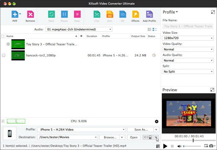 Xilisoft Video Converter Ultimate for Mac